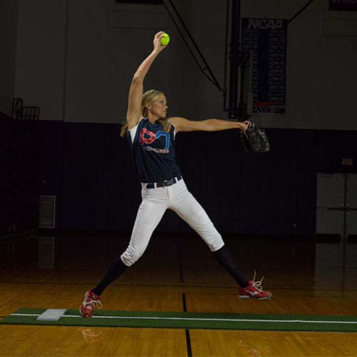 ProMounds Softball Pitching Mat Jennie Finch Softball Pitching Mat with Powerline | ProMounds