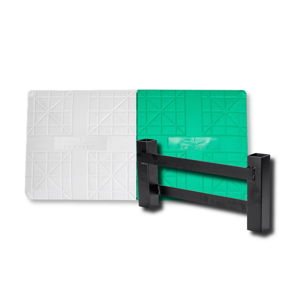 Rogers Field Equipment Pro-Style Double First Base - Green | Rogers® Base Company