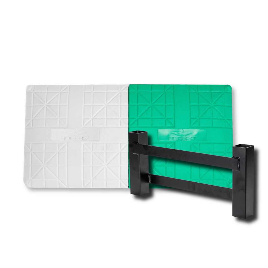 Rogers Field Equipment Pro-Style Double First Base - Green | Rogers® Base Company