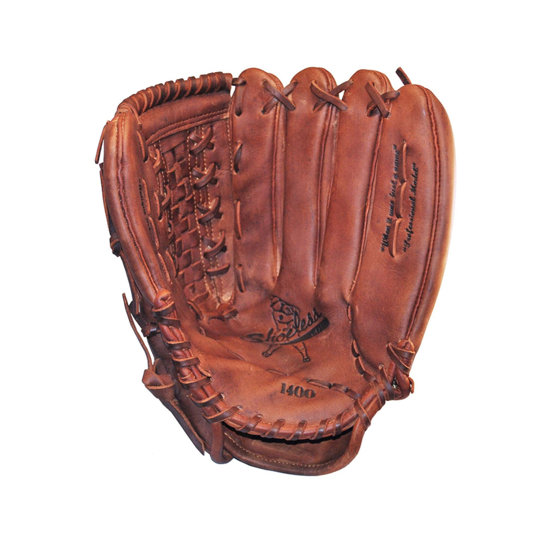 Shoeless Joe Ballgloves Baseball & Softball Gloves Basket Weave with Adjustable Velcro Strap (14 in.) - Professional Series | Shoeless Joe Ballgloves