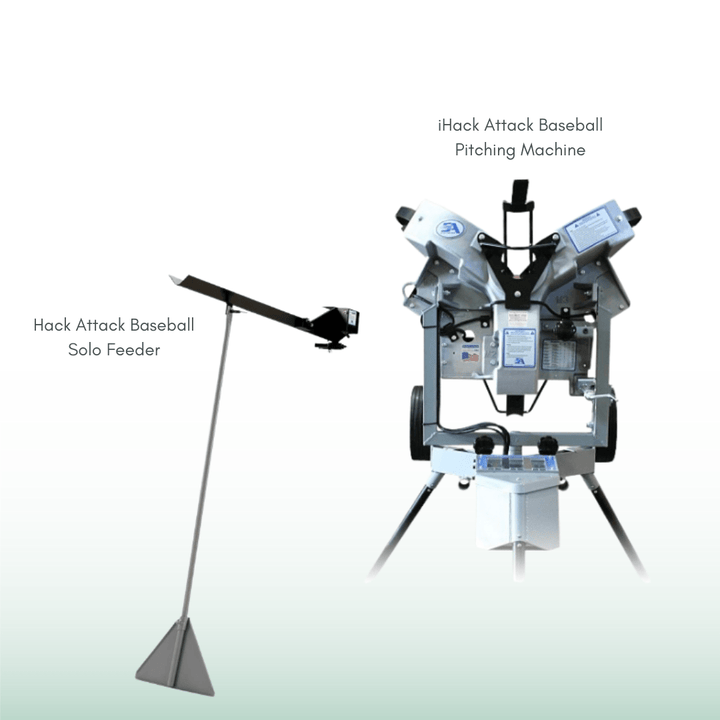 Sports Attack Baseball Bundle iHack Attack / Solo Feeder / No Baseball Sports Attack Baseball Pitching Machine with Ball Feeder