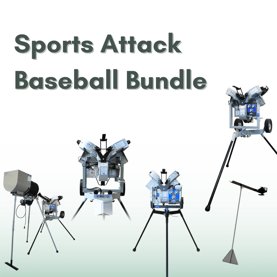 Sports Attack Baseball Bundle Sports Attack Baseball Pitching Machine with Ball Feeder