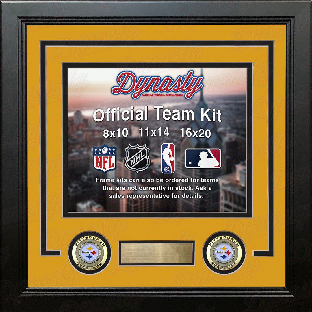 Pittsburgh Steelers Custom NFL Football 16x20 Picture Frame Kit (Multiple Colors)