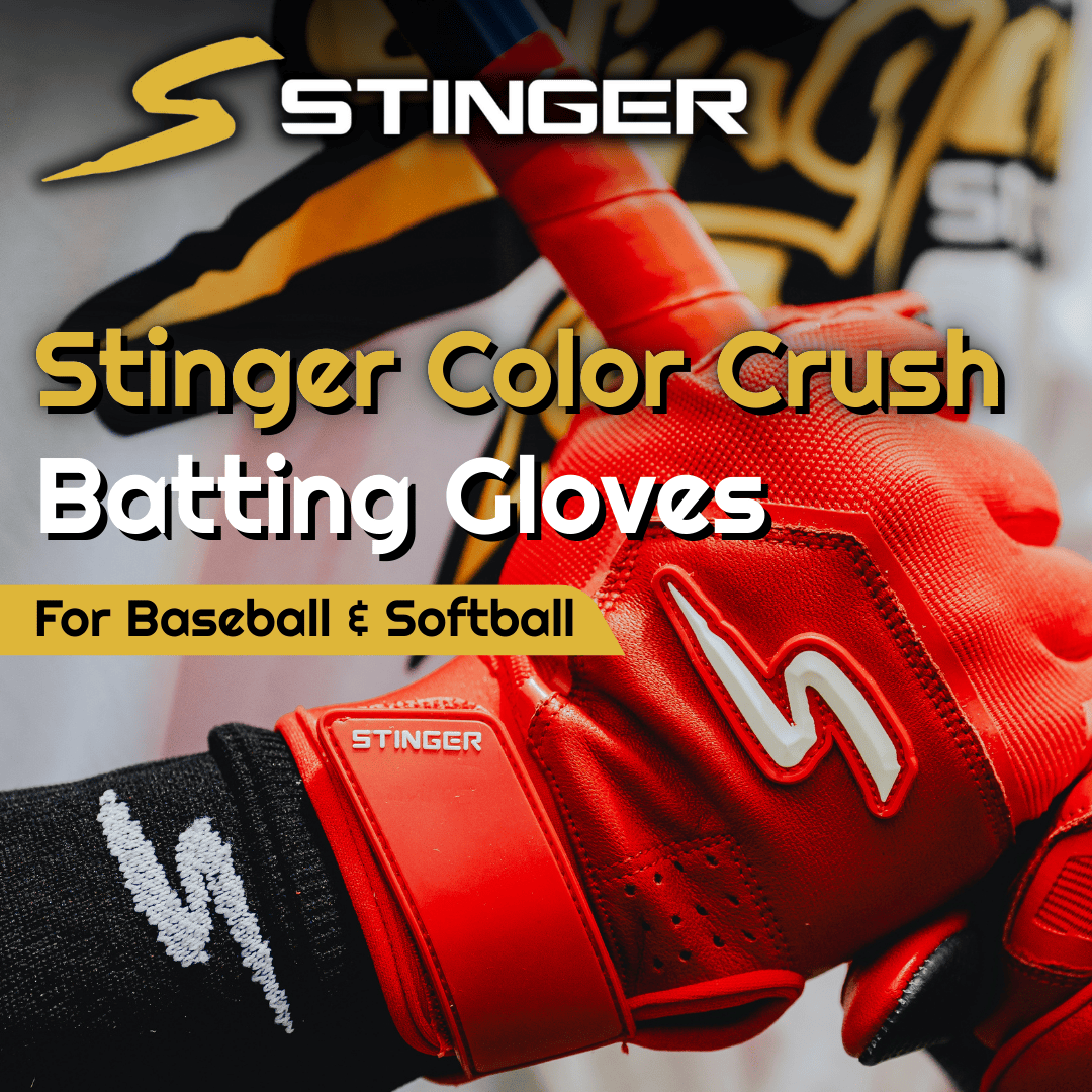 Stinger Sports Batting Gloves Color Crush Batting Gloves - Red