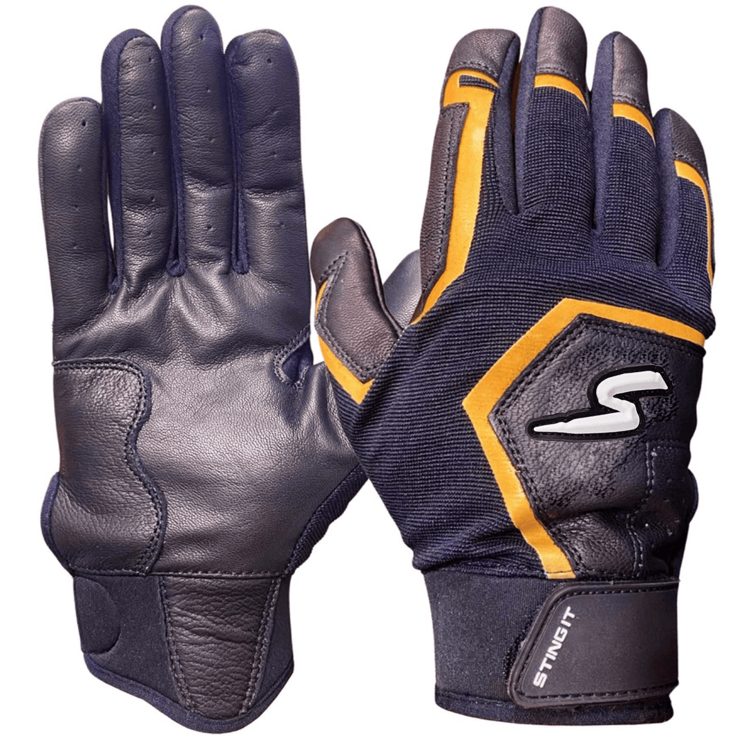 Stinger Sports Batting Gloves Sting Squad Batting Gloves - Black & Gold