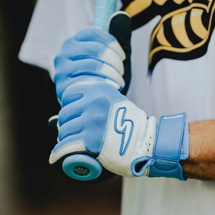 Stinger Sports Batting Gloves Sting Squad Batting Gloves - Columbia/White & Graphite