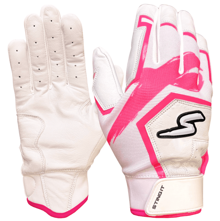 Stinger Sports Batting Gloves Sting Squad Batting Gloves - Pink Breast Cancer Awareness