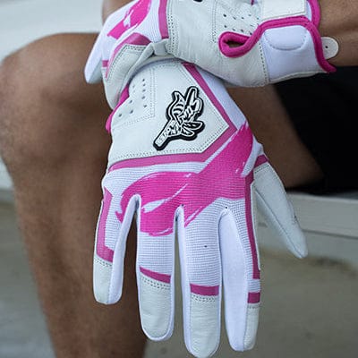 Stinger Sports Batting Gloves Sting Squad Batting Gloves - Pink Breast Cancer Awareness
