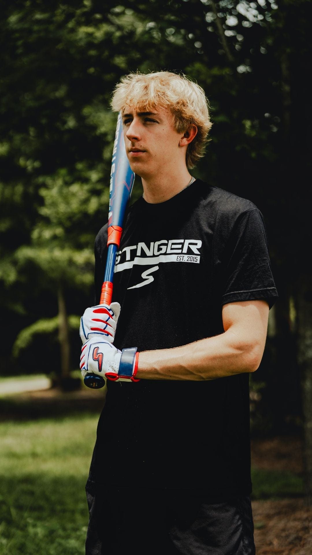 Stinger Sports Batting Gloves Sting Squad Batting Gloves - Red, White & True