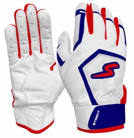 Stinger Sports Batting Gloves Sting Squad Batting Gloves - Red, White & True