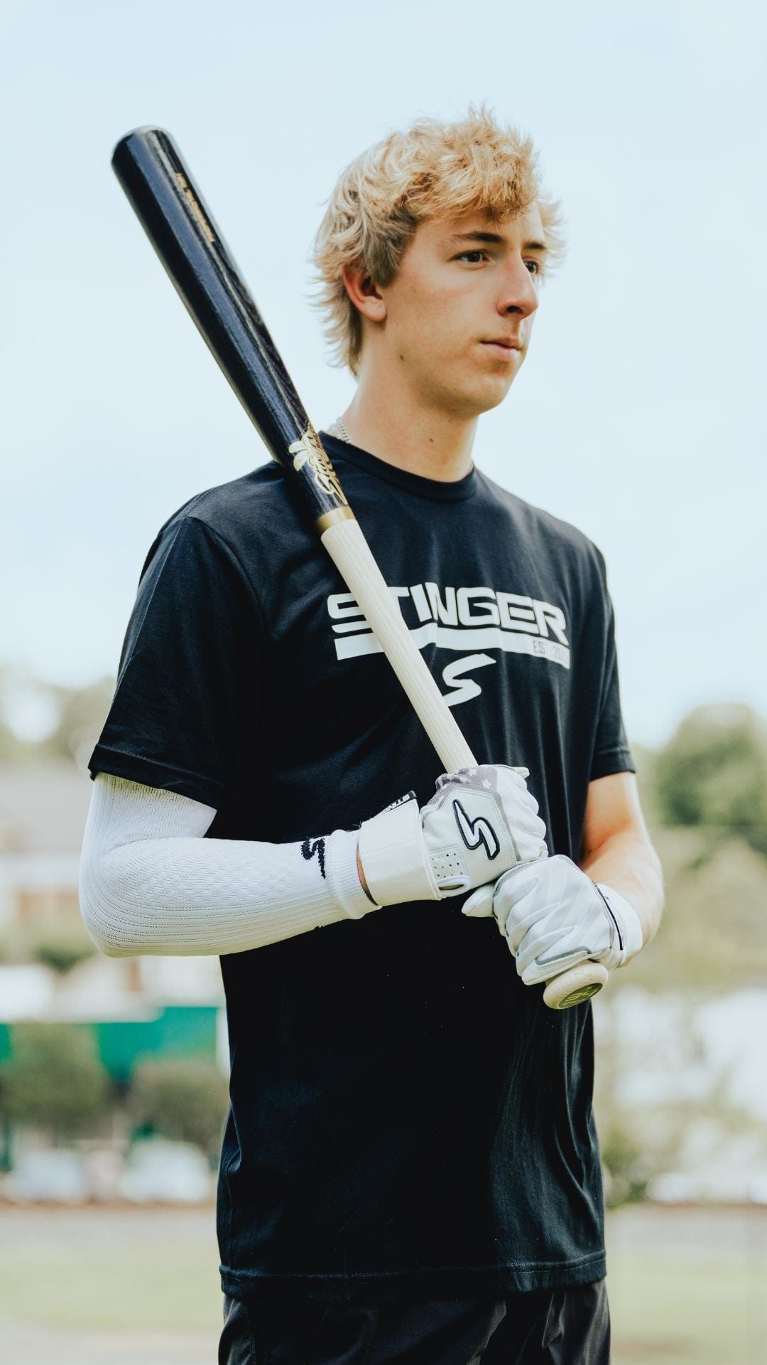 Stinger Sports Batting Gloves Sting Squad Batting Gloves - White Out