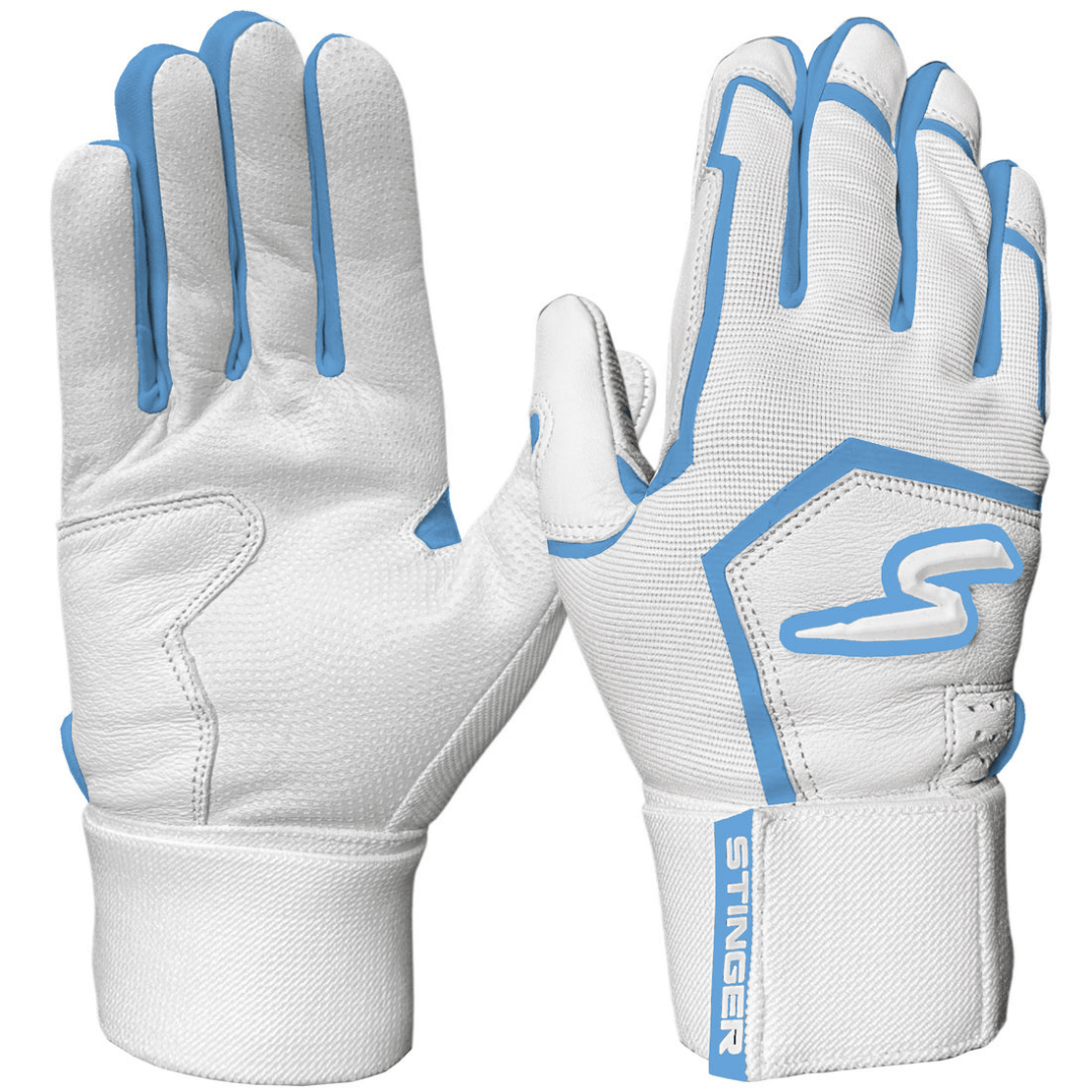Stinger Sports Batting Gloves Winder Series Batting Gloves - Columbia Blue & White