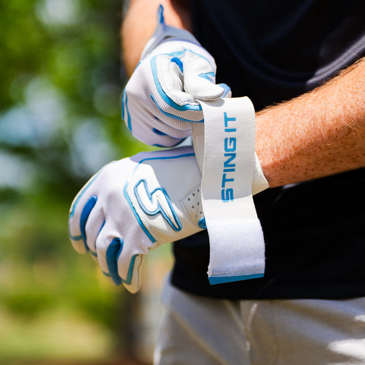 Stinger Sports Batting Gloves Winder Series Batting Gloves - Columbia Blue & White