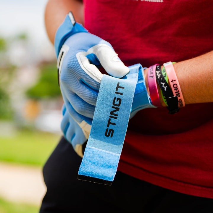 Stinger Sports Batting Gloves Winder Series Batting Gloves - Columbia Blue/White & Graphite
