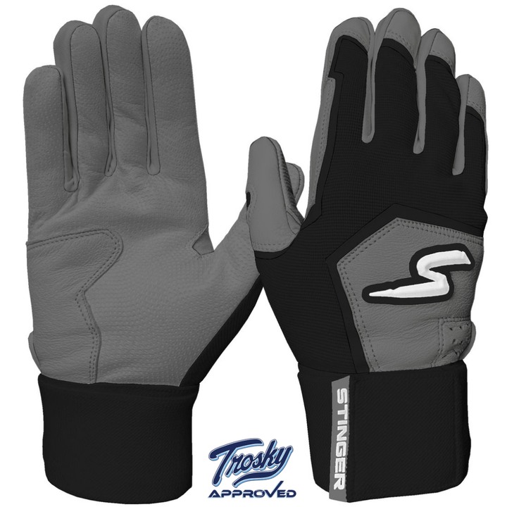 Stinger Sports Batting Gloves Winder Series Batting Gloves - Graphite & Black