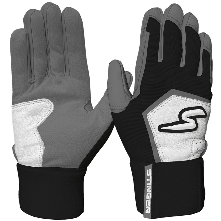 Stinger Sports Batting Gloves Winder Series Batting Gloves - Graphite/Black & White