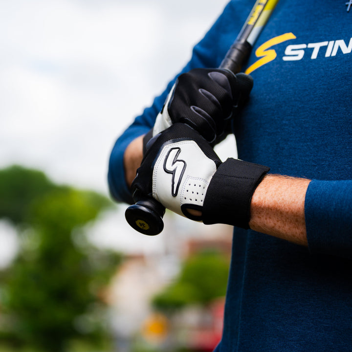 Stinger Sports Batting Gloves Winder Series Batting Gloves - Graphite/Black & White