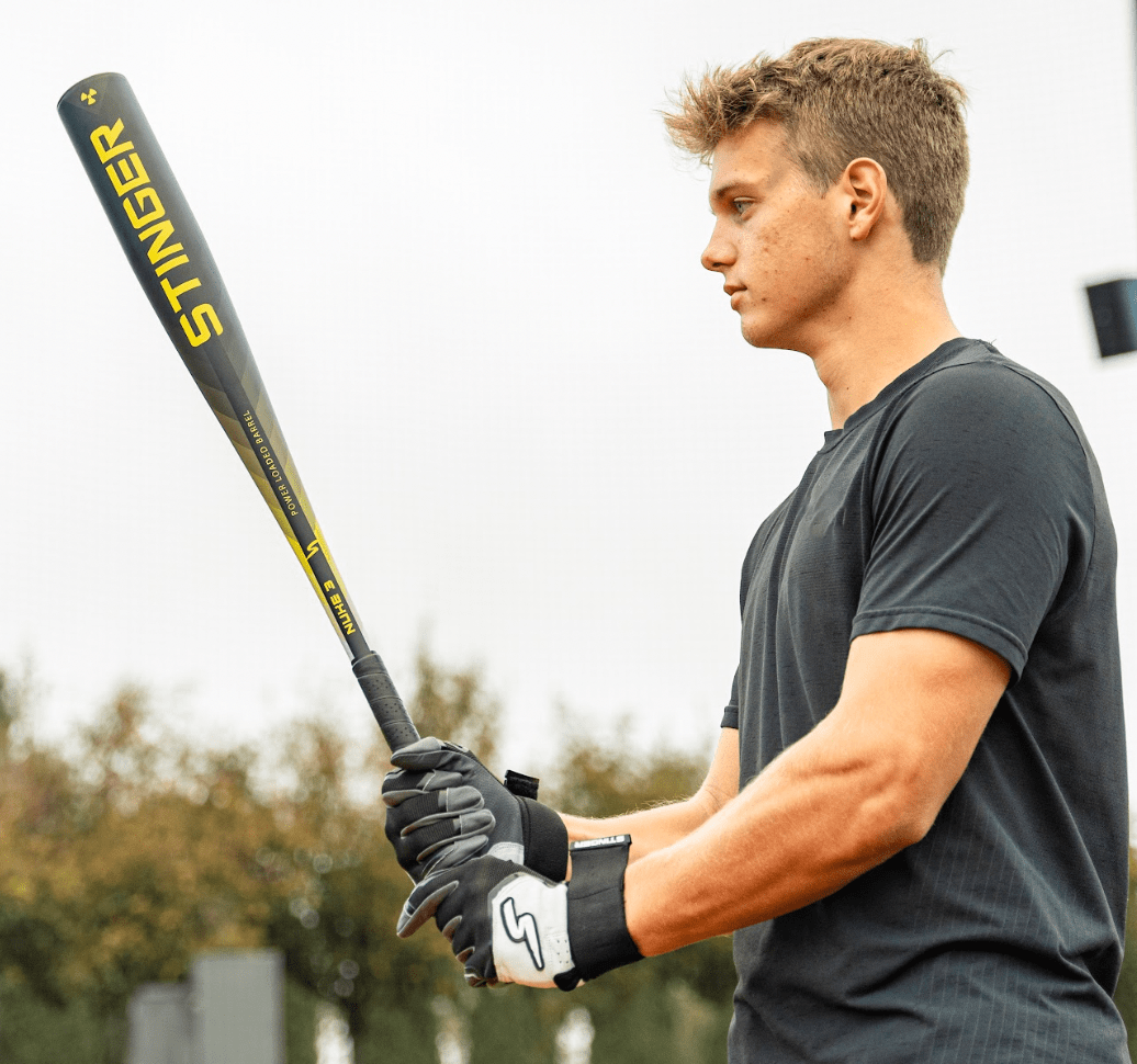 Stinger Sports Batting Gloves Winder Series Batting Gloves - Graphite/Black & White