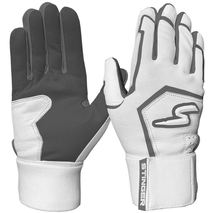 Stinger Sports Batting Gloves Winder Series Batting Gloves - Gray & White