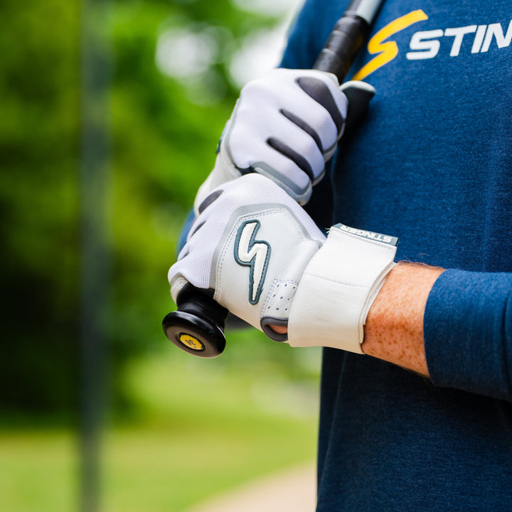 Stinger Sports Batting Gloves Winder Series Batting Gloves - Gray & White
