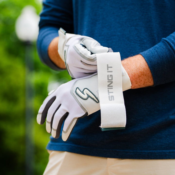 Stinger Sports Batting Gloves Winder Series Batting Gloves - Gray & White