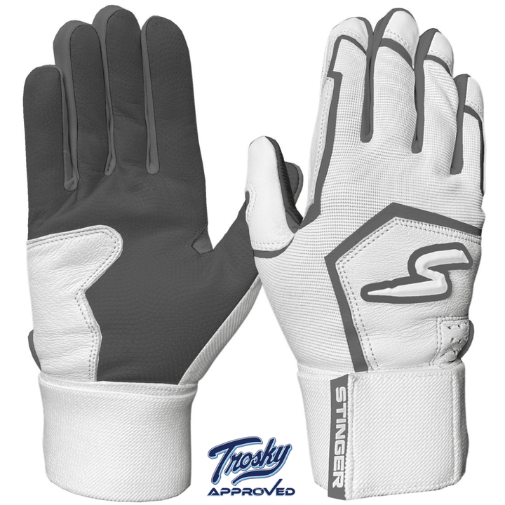 Stinger Sports Batting Gloves Winder Series Batting Gloves - Gray & White