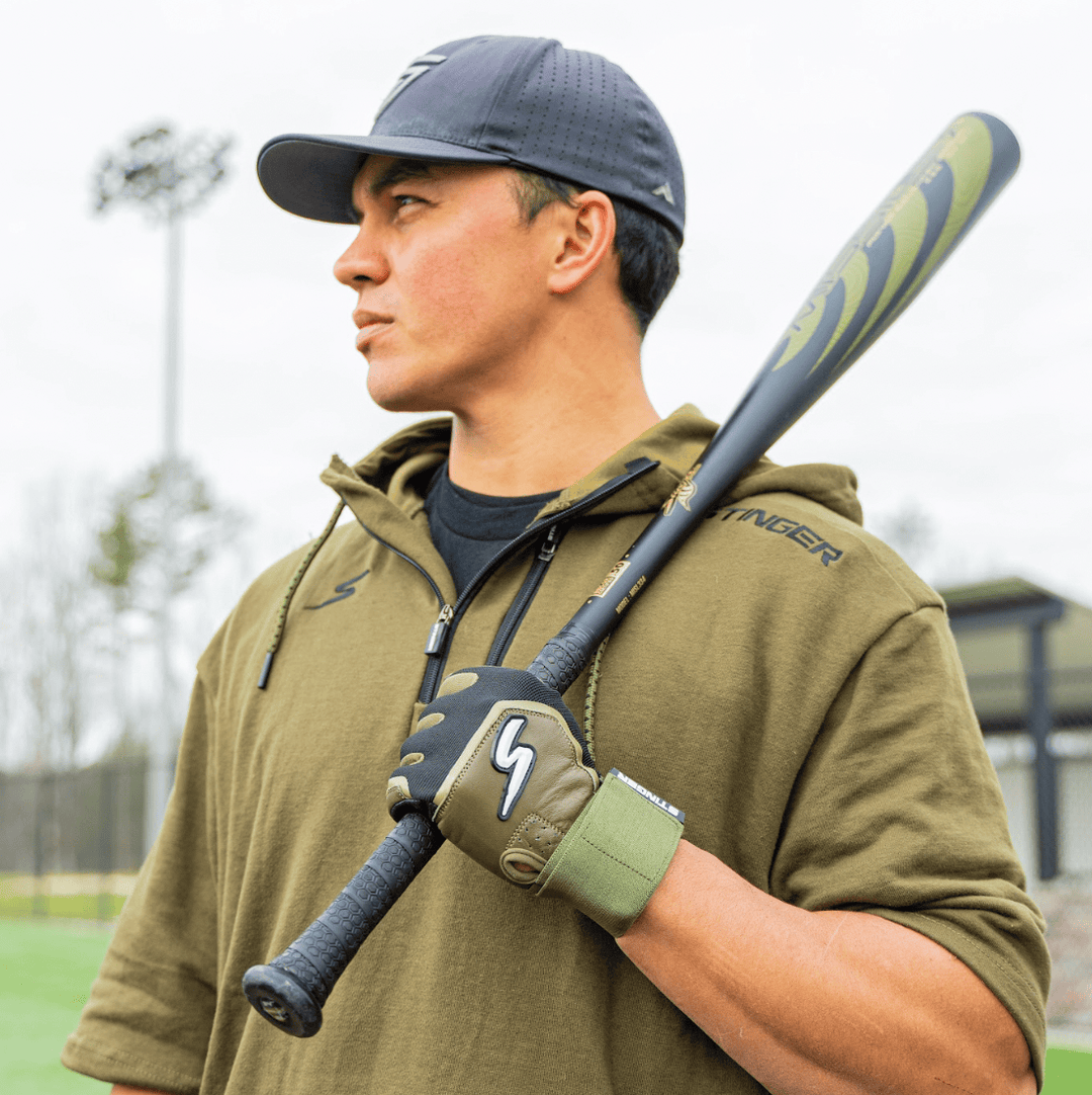 Stinger Sports Batting Gloves Winder Series Batting Gloves - Military Green & Black