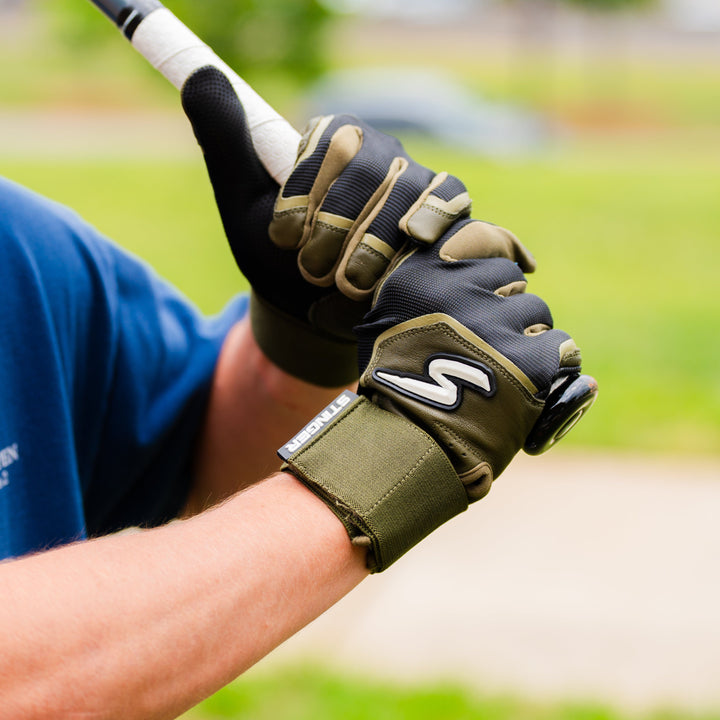 Stinger Sports Batting Gloves Winder Series Batting Gloves - Military Green & Black