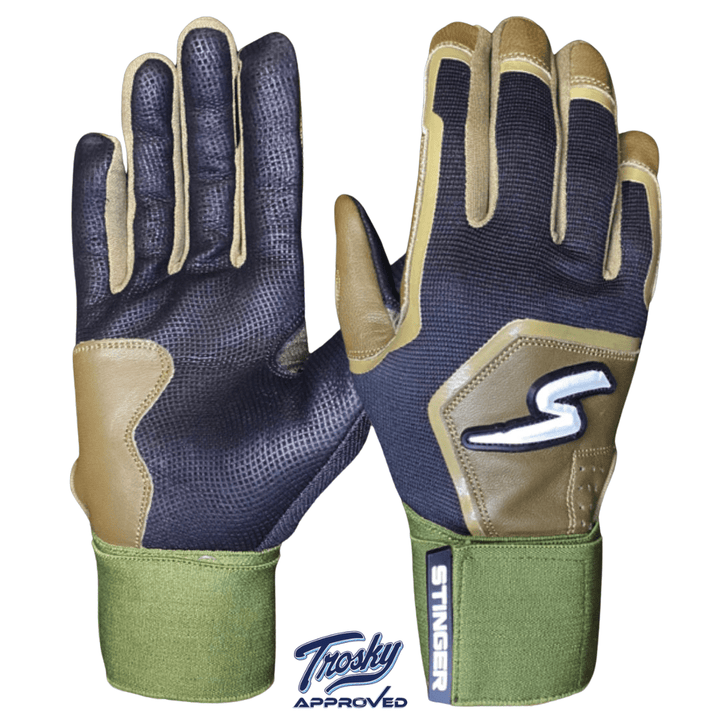 Stinger Sports Batting Gloves Winder Series Batting Gloves - Military Green & Black