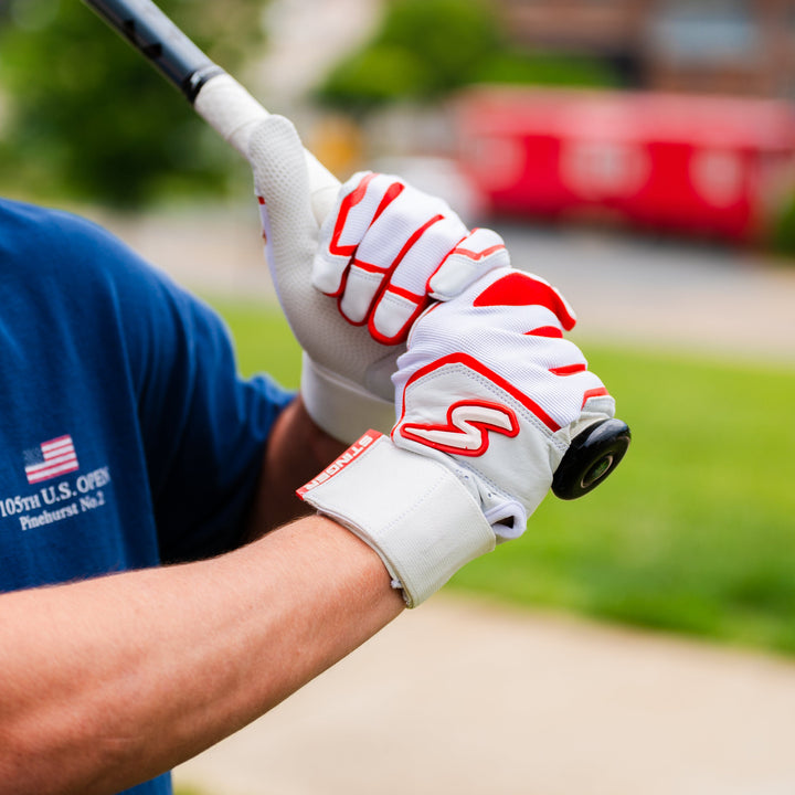 Stinger Sports Batting Gloves Winder Series Batting Gloves - Red & White