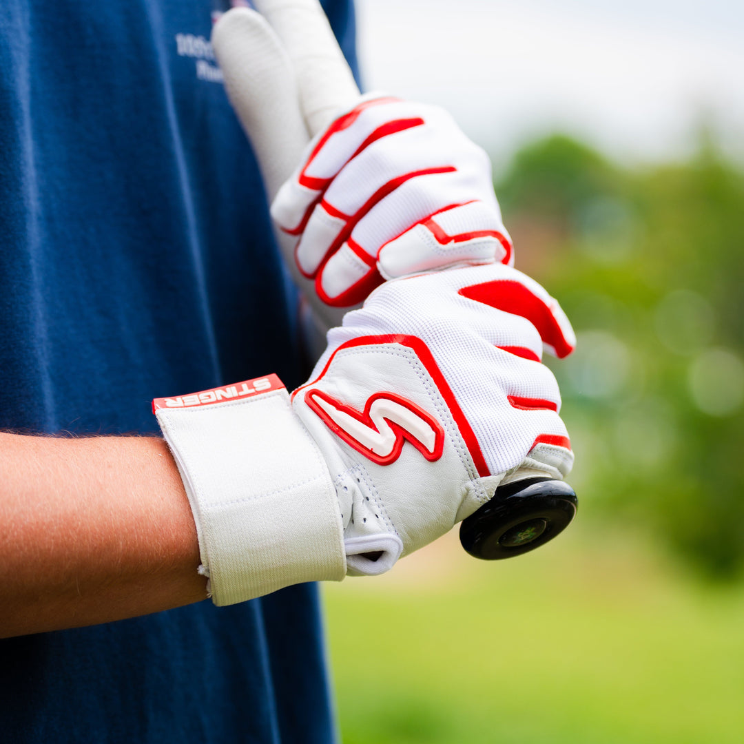 Stinger Sports Batting Gloves Winder Series Batting Gloves - Red & White