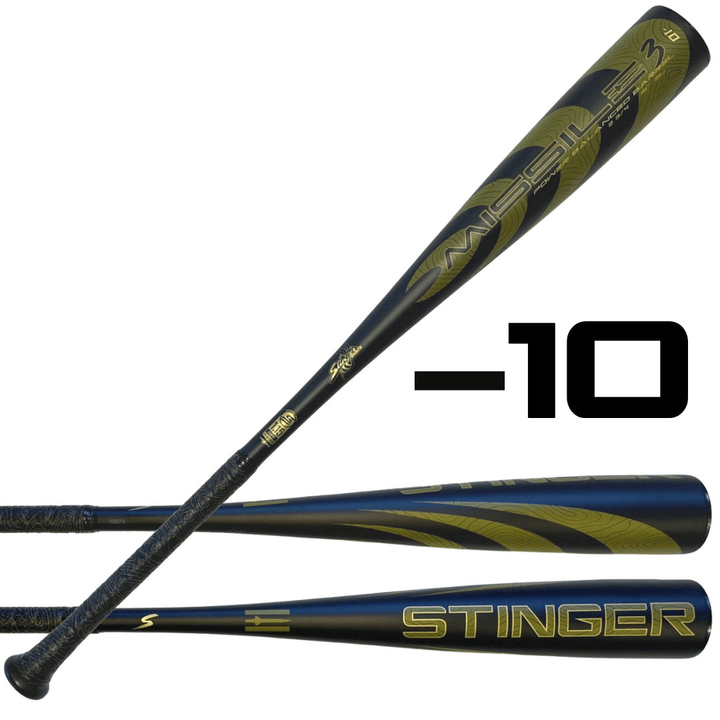 Stinger Sports USSSA Bats Missile 3 Aluminum USSSA Certified -10 Baseball Bat