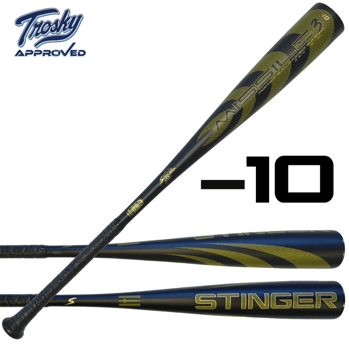 Stinger Sports USSSA Bats Missile 3 Aluminum USSSA Certified -10 Baseball Bat
