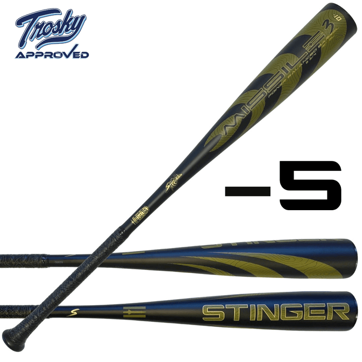 Stinger Sports USSSA Bats Missile 3 Aluminum USSSA Certified -5 Baseball Bat