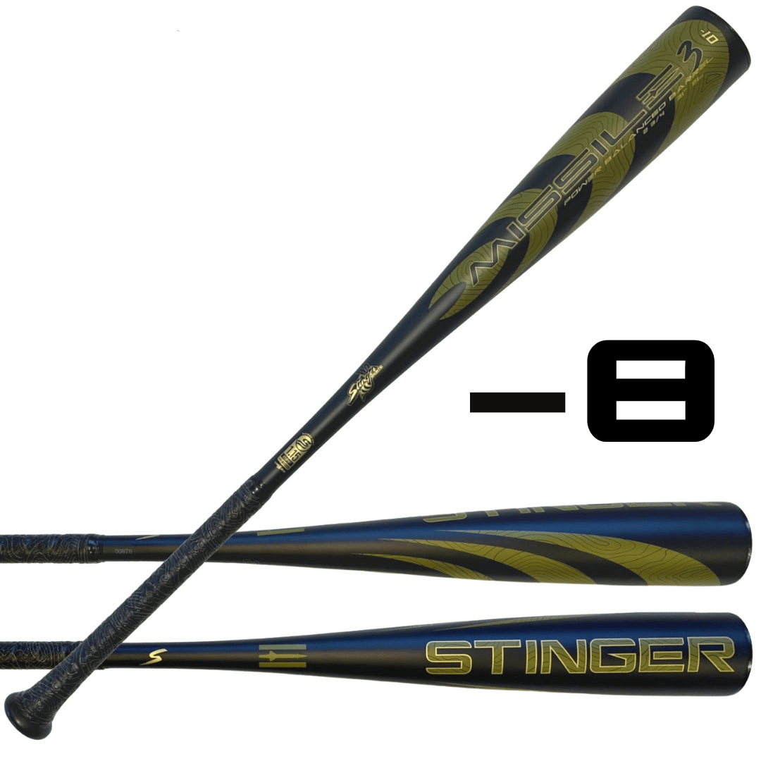 Stinger Sports USSSA Bats Missile 3 Aluminum USSSA Certified -8 Baseball Bat