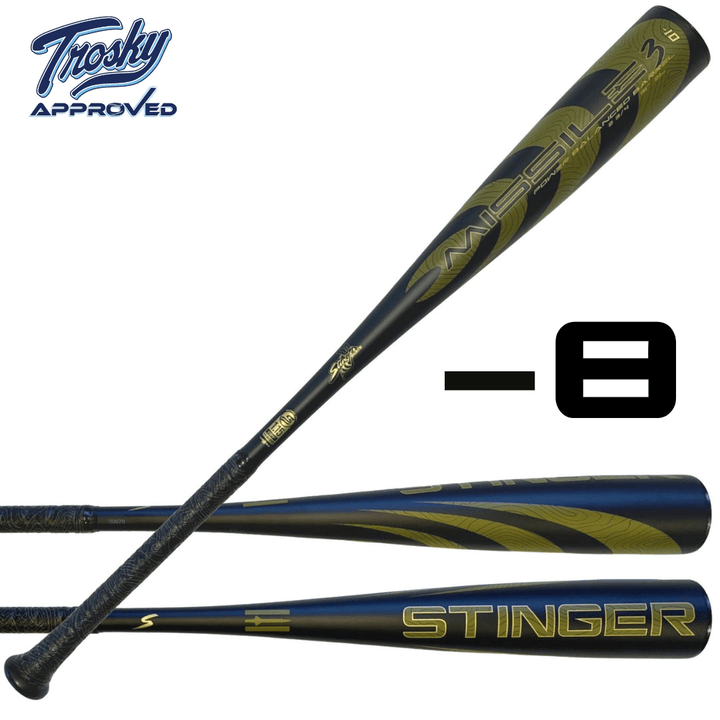 Stinger Sports USSSA Bats Missile 3 Aluminum USSSA Certified -8 Baseball Bat