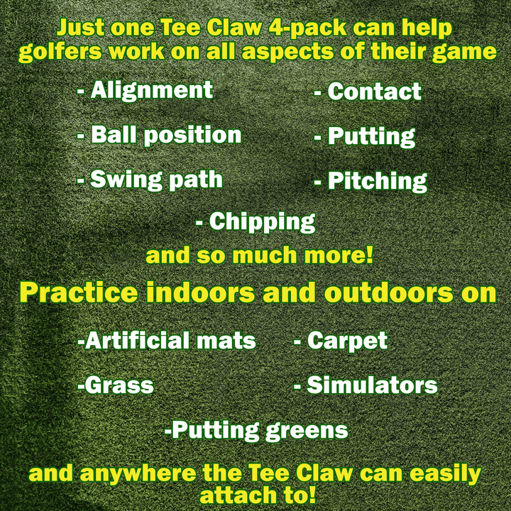 Tee Claw Sports variable Green & Yellow Tee Claw (10) Pack: Green-Yellow