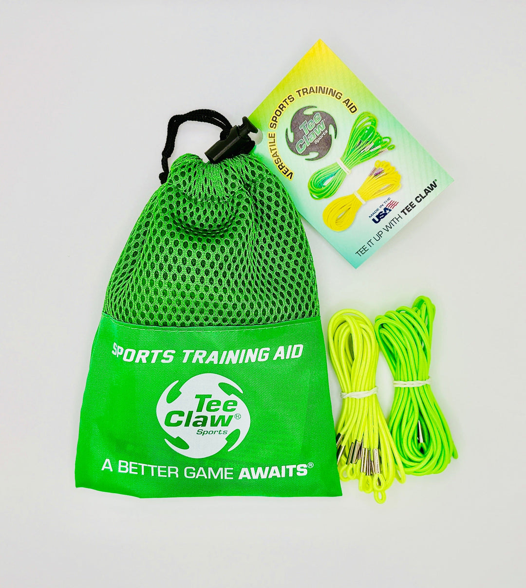 Tee Claw Sports variable Mixed Pack of Green/Yellow Elastic Lanyards Green/Yellow Mix