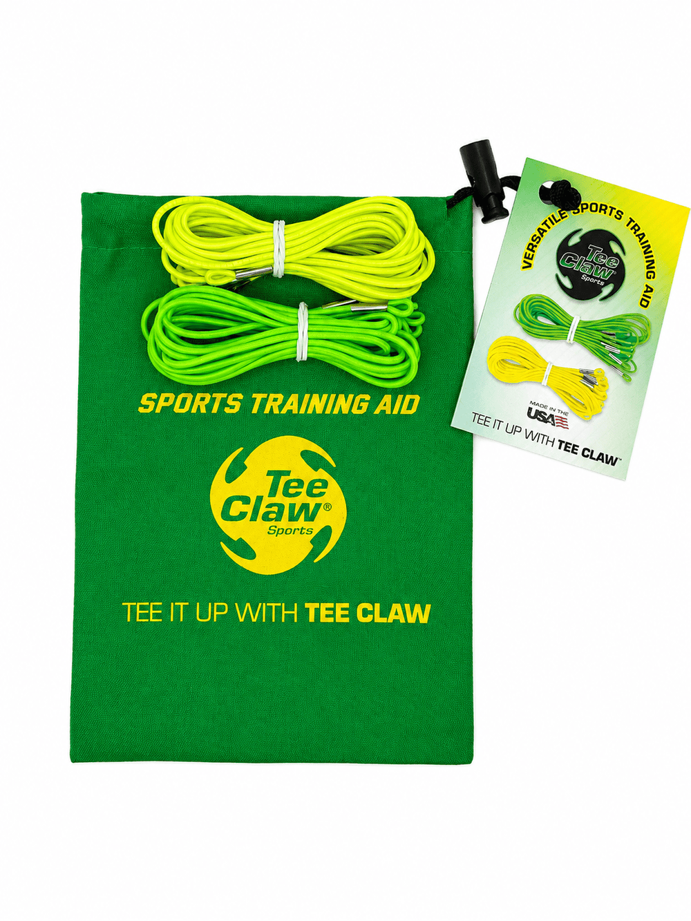 Tee Claw Sports variable Mixed Pack of Green/Yellow Elastic Lanyards Green/Yellow Mix