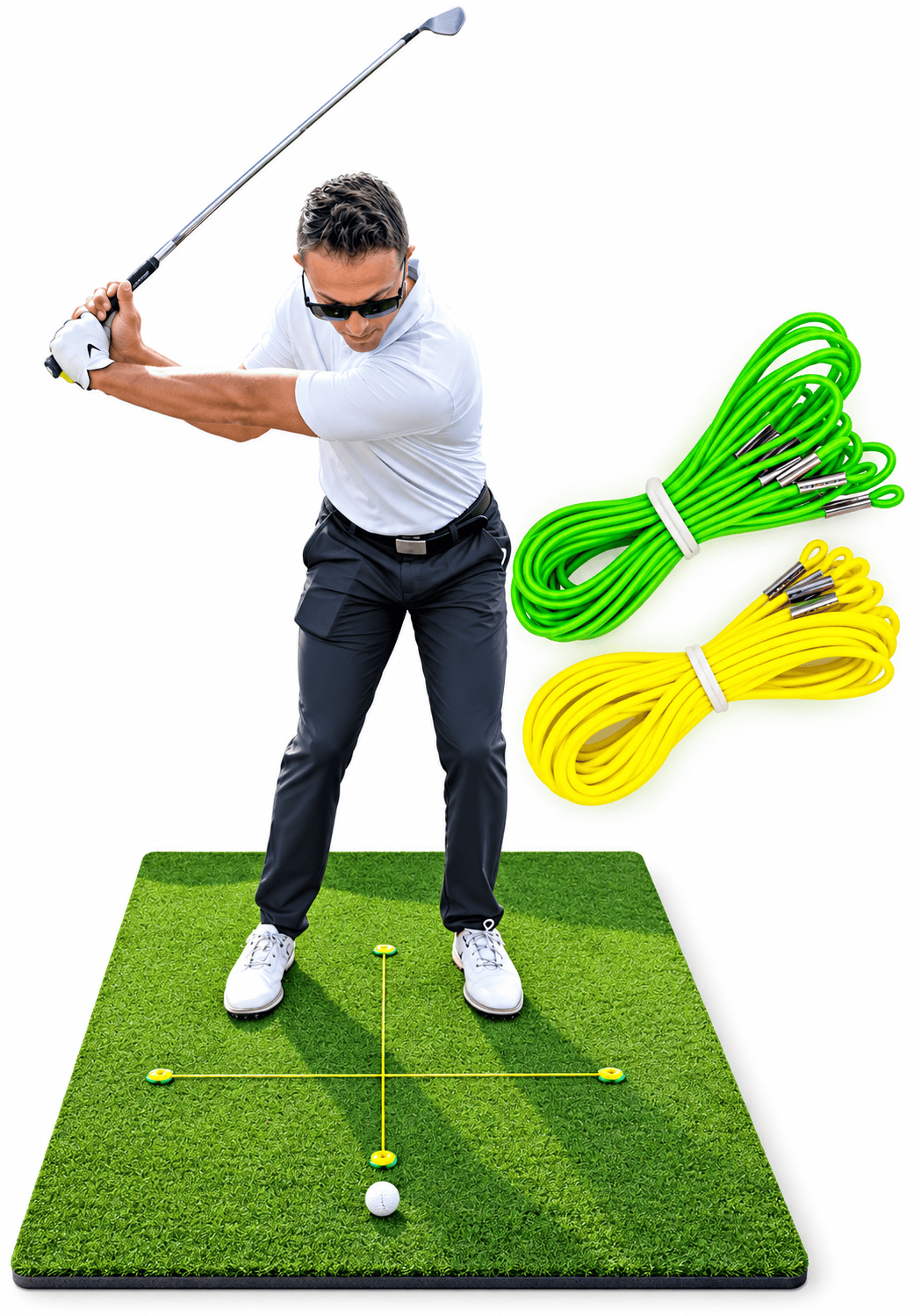 Tee Claw Sports variable Mixed Pack of Green/Yellow Elastic Lanyards Green/Yellow Mix