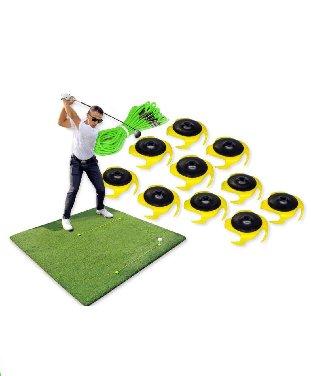 Tee Claw Sports variable Tee Claw (10) Pack: Black-Yellow
