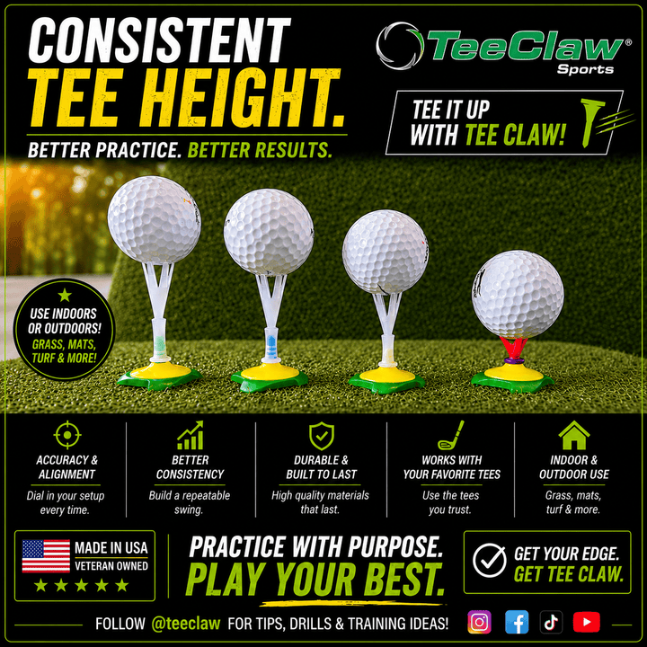 Tee Claw Sports variable Tee Claw (10) Pack: Green-Yellow