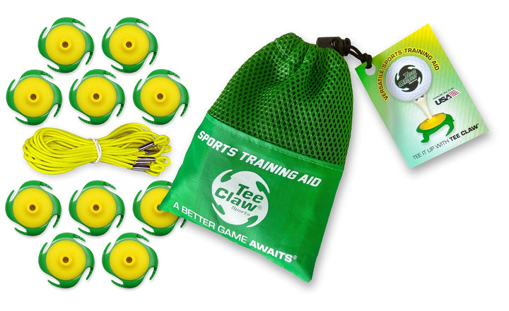 Tee Claw Sports variable Tee Claw (10) Pack: Green-Yellow Green & Yellow