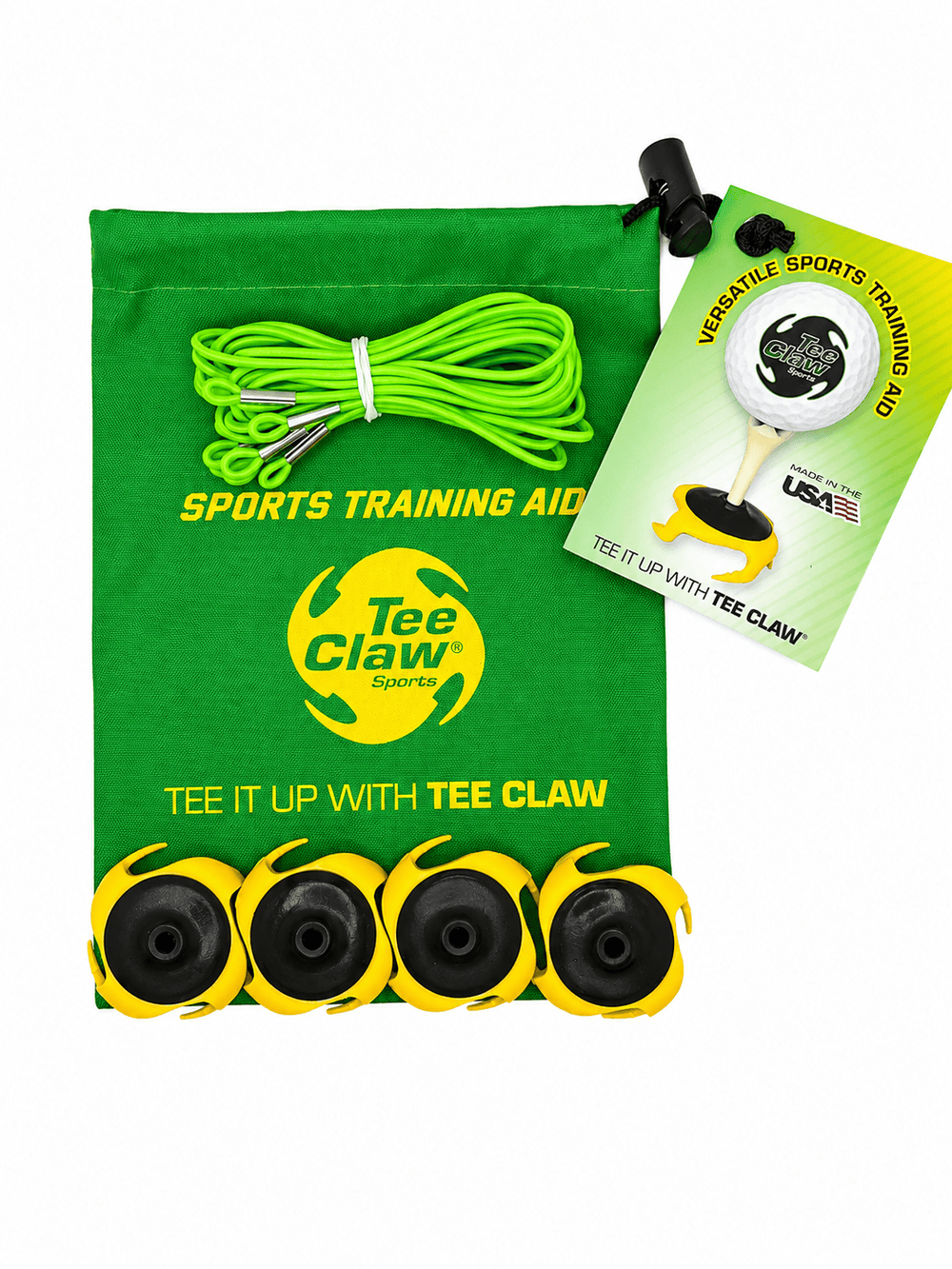 Tee Claw Sports variable Tee Claw (4) Pack: Black and Yellow