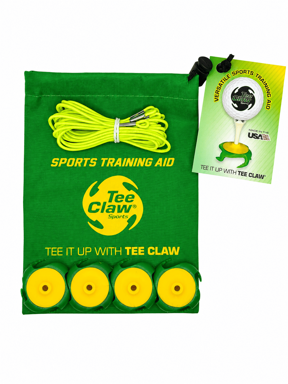 Tee Claw Sports variable Tee Claw (4) Pack: Green and Yellow