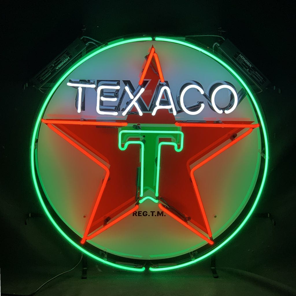 Texaco Gasoline Neon Signs Light