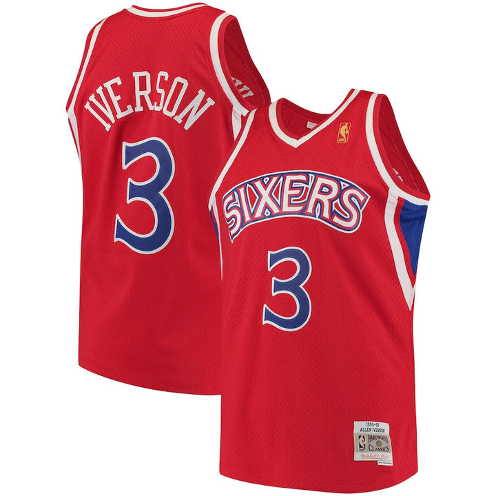 Allen Iverson Philadelphia 76ers Mitchell & Ness 1996-97 Hardwood Classics Swingman Jersey