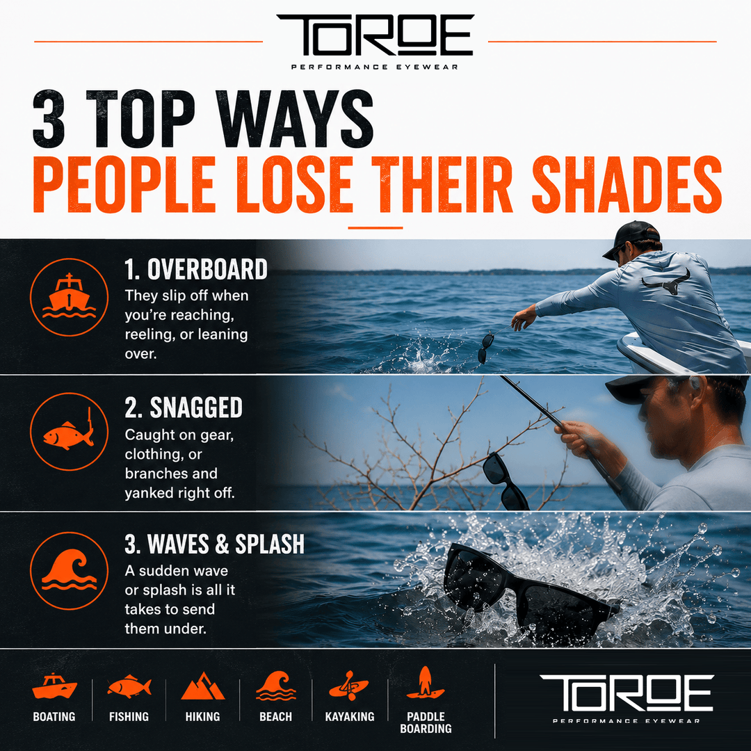 TOROE Performance Eyewear Float Sunglass Neck Cord