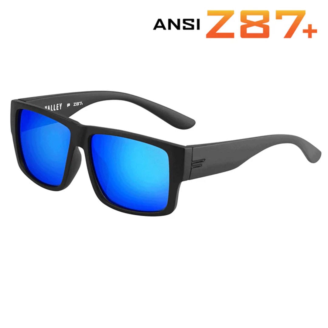 TOROE Performance Eyewear Sunglasses Baja Blue Mirror Lens VALLEY ANSI Z87+ Safety Polarized