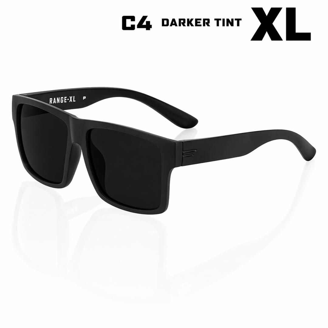 TOROE Performance Eyewear Sunglasses Black / Black C4 Extra DARK RANGE XL Polarized